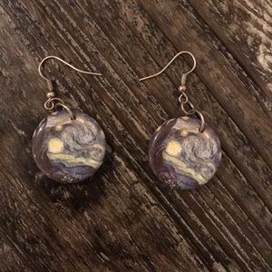 Starry night earrings